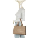 Knotted handle Tote bag-Beige