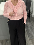 Bianca stretch lace top -Pink