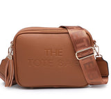 Double tassel Tote bag-Tan