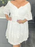 Bianca broderie anglaise smock dress