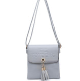 Tassel Tote crossbody bag-Grey