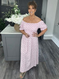 Ditsy flower maxi-Pink/lilac