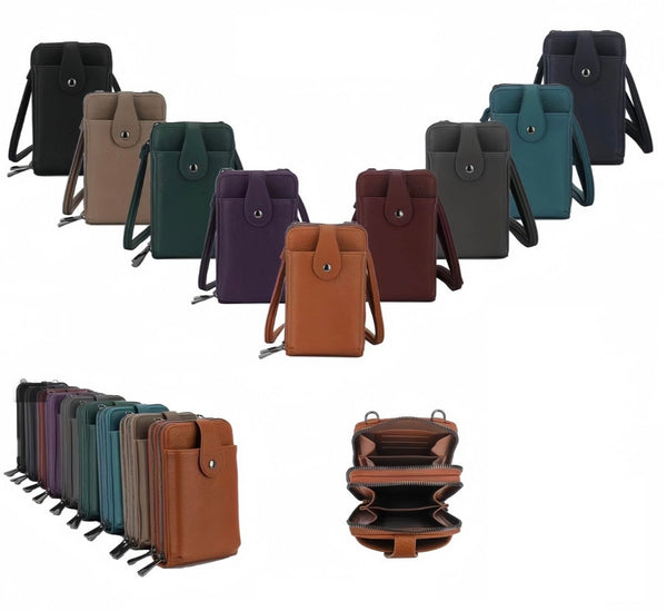 Double zip phone crossbody bag