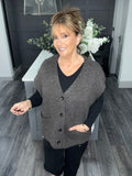 Relaxed fit slouchy knitted waistcoat-Mole