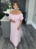 Ditsy flower maxi-Pink/lilac