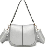 Shoulder/crossbody bag-Silver