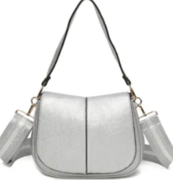 Shoulder/crossbody bag-Silver