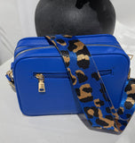 Two compartment crossbody bag-Cobalt blue