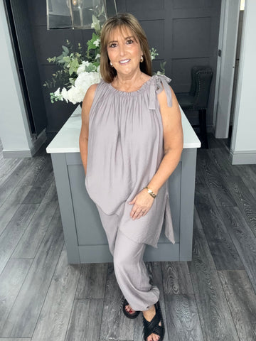 Carly asymmetric Co-ord/Taupe