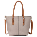 Taupe shopper with purse