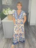 Hannah maxi dress-Blue