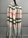 Cashmere blend chunky scarf-Pink mix