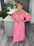 Aztec tribal print maxi-Pink
