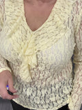 Bianca stretch lace top-Lemon