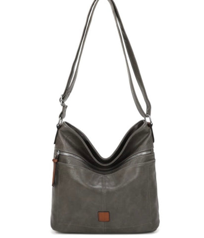 Classic crossbody bag two tone-Dark grey