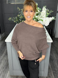 Sophia soft knit sweater-Mocha