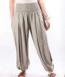 Shirred waist Genie pants