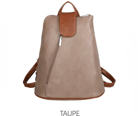 Taupe backpack/crossbody bag
