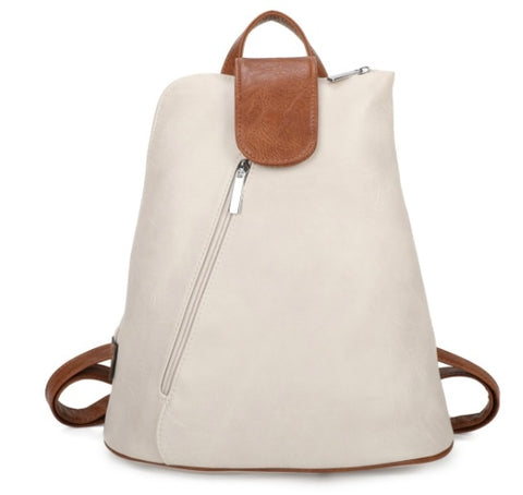 Blake two tone backpack-Beige