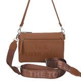 Tan multi compartment crossbody Tote bag