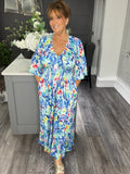 Vibrant water colour flower V front Maxi