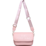 Tote flap front crossbody/shoulder bag-Pink