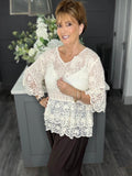 Valencia lace tunic-Cream