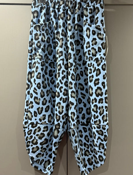 Scuba leopard pocket joggers-Blue
