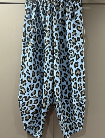 Scuba leopard pocket joggers-Blue