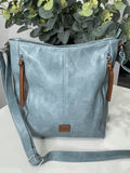 Classic crossbody/shoulder bag -Pale blue