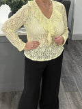 Bianca stretch lace top-Lemon
