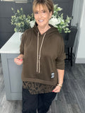 Chocolate leopard scuba hoody