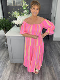 Aztec tribal print maxi-Pink