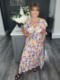 Summer flower tiered Maxi
