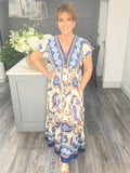 Hannah maxi dress-Blue