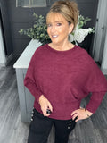 Sophia soft knit sweater-Berry