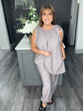Carly asymmetric Co-ord/Taupe
