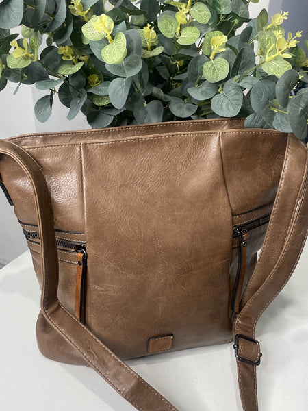 Classic crossbody/shoulder bag-Brown