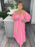 Aztec tribal print maxi-Pink