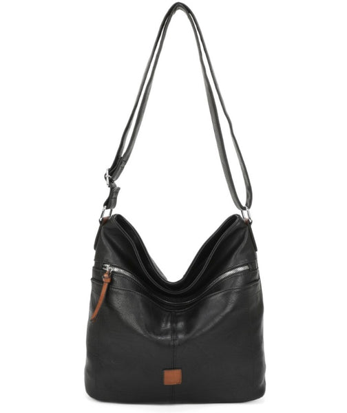 Classic crossbody bag two tone-Black