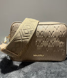 Double zipper crossbody bag-Beige