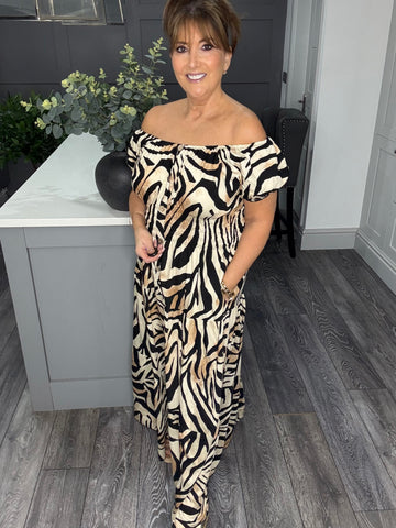 Zebra maxi dress
