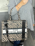 Large Tote bag-Zebra