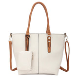 Beige shopper with purse