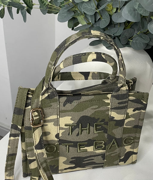 Camouflage medium canvas Tote bag-Khaki