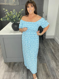 Gemma summer maxi dress-Blue