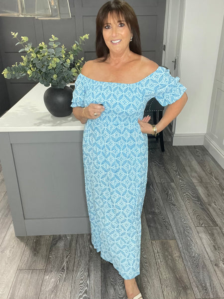 Gemma summer maxi dress-Blue