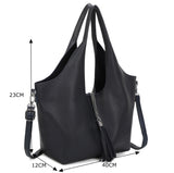 Black shoulder tassel bag in bag set