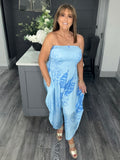Palma Bardot jumpsuit-Blue