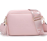 Double tassel tote camera bag-Pink